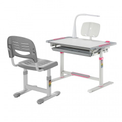 Комплект парта + стілець трансформери FunDesk Littonia 800x505x547-72 7 мм Pink Київ