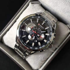 Водостійкий кварцовий годинник Curren Rodos silver Долина