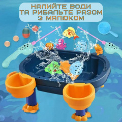 Дитячий Ігровий Набір Рибалка на Магнітах з Двома Вудками 24 Предмети Combuy Синя (727) Геническ