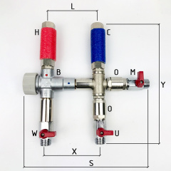 Змішувач-термостат для бойлера водонагрівача Kvant Labaratory 8.1T SOLO MIX з рециркуляцією (без насоса) 1/2 Нежин