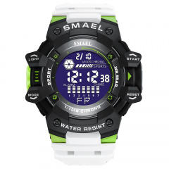 Годинник наручний чоловічий Smael 8050 White (15201-hbr) Мелітополь