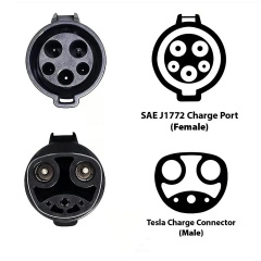 Адаптер Перехідник Type 1 - Tesla Bluefield (J1772 – Tesla) Black (342050569) Ворожба