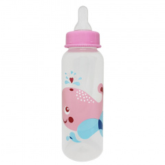 Пляшечка для годування "Кит" Mega Zayka MGZ-0206 (Pink) 250 мл Петрове