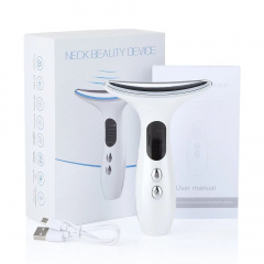 Масажер мікрострумовий для шиї та обличчя No Brand Neck Beauty Device Білий (2288327480) Ворожба