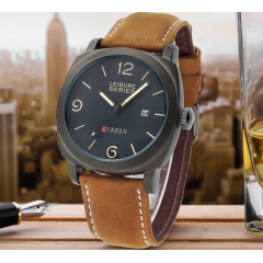 Чоловічий наручний годинник Curren Leisure Series Brown (2104618464) Днепр