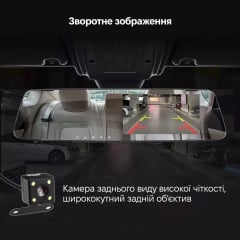 Автомобільний відеореєстратор-дзеркало з камерою заднього виду Inspire Box V8 1080p Black (V8-Car) Чернигов