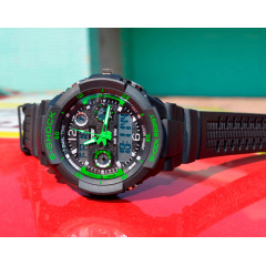 Наручний годинник чоловічий Skmei S-Shock Green 0931 Чорний (1530) Івано-Франківськ