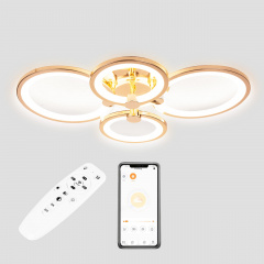 Полочна LED люстра Sunlight 5332/2+2 Gold Ладан