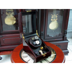 Шкатулка Salvadore для підзаводу 2 годинників 3024/EB/F5 19х26х21,5 см Бордово-чорний Жмеринка