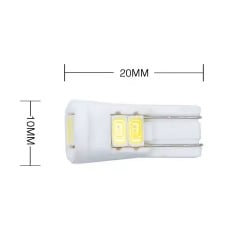 Комплект світлодіодних ламп Napo T10-5630-6smd-Ceram W5W T10 10 шт Білий (2508501710) Київ