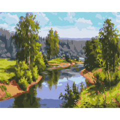 Картина за номерами BrushMe "Шлях від джерела" 40х50см BS52685 Прилуки