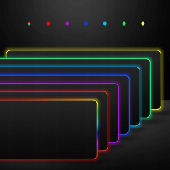 Килимок для ігрової миші та клавіатури з підсвічуванням Feel Fit RGB 80x30 см Чорний (21121) Володарськ-Волинський