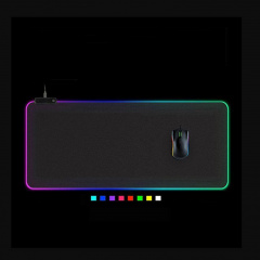 Килимок для ігрової миші та клавіатури з підсвічуванням Feel Fit RGB 80x30 см Чорний (21121) Володарськ-Волинський