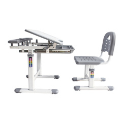 Комплект парта та стілець-трансформери Cubby Vanda 700 x 510 x 550-770 мм Grey Косов