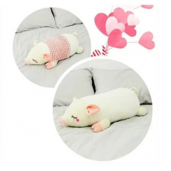 Масажна подушка Piggy WJH-11 Свинка 55x20x17 см Білий (1438124094) Курень