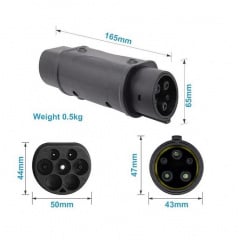 Перехідник Type 2 J1772- Type 1 Bluefield Mennekes IEC 62196-2 Black (22050567) Ворожба