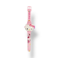 Дитячий наручний годинник проекційний Takara Tomy Hello Kitty Рожевий (484492649) Краматорск