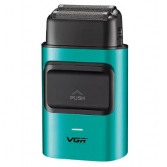 Електробритва-шейвер для бороди та обличчя VGR V-307 металевий корпус Зелений (2104618580) Калуш