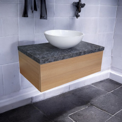 Пластикова підвісна тумба The MIX Ламі 4236 mat 5057 mat з умивальником 100х30х45 см Mona Ивано-Франковск