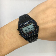 Чоловічий наручний годинник Skmei 1123 Old School Чорний Коростень