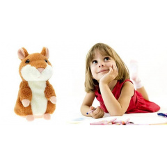 Говорящий хомяк повторюшка Smart Kids Интерактивная мягкая игрушка Коричневый Херсон