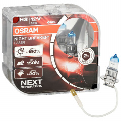 Автолампа OSRAM 64151NL H3 Night Breaker LASER NG +150% 55W 12V Pk22s HardDuopet Луцьк