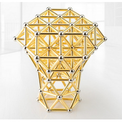Магнітний конструктор Neocube Buckyballs Buckybars 63 деталі Golden Суми