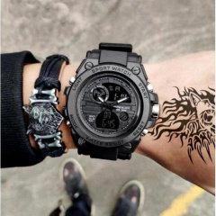 Годинник наручний чоловічий Sanda Tattoo Black Луцьк