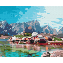 Картина за номерами BrushMe "Селище у кришталевих горах" 40х50см BS52740 Охтирка