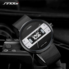 Чоловічий наручний годинник Sinobi S9825G 11S9825G02 Чорний Славута