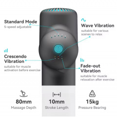 Масажер перкусійний Booster Lightsaber 4000mah 8 насадок Чорний (2430451836) Черкаси