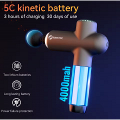 Масажер перкусійний Booster Lightsaber 4000mah 8 насадок Чорний (2430451836) Черкаси