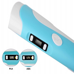3D ручка c LCD дисплеем 3DPen Hot Draw 3 Blue+Досточка+Ножницы+Комплект эко пластика для рисования 209 метров Хмельницький