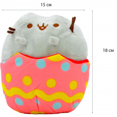 М'яка іграшка кіт у яйці VOLRO Pusheen cat Сірий (vol-648) Вишневое