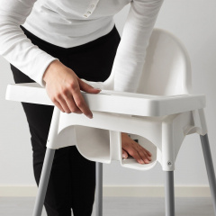 Дитячий стільчик IKEA ANTILOP високий з піддончиком срібло 290.672.93 Івано-Франківськ