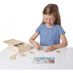 Дерев'яний пазл 4 в 1 Melissa&Doug "Казкові друзі" 12х4 елементів 15х20 см MD9520 Хмельник