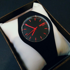 Наручний годинник чоловічий Skmei Rubber Black 9068 Чорний (1525) Кременець