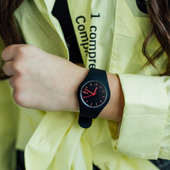 Наручний годинник чоловічий Skmei Rubber Black 9068 Чорний (1525) Кременець