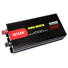 Перетворювач напруги інвертор Eryuan 5000W LCD DC/AC 12V-220V з чистою синусоїдою та вольтметром Black Гуляйполе