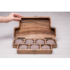 Органайзер на 7 секцій для зберігання наручних годинників ecoWalnut 7х35х18 см Суми