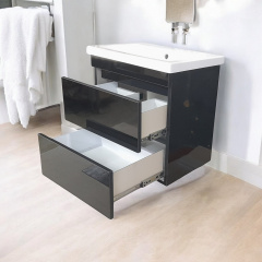 Пластикова тумба Атлант Ламі The MIX 3190 gloss ламінація з умивальником 80 см Геническ