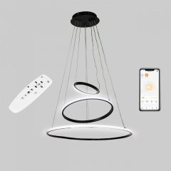 Стельова LED люстра Sunlight 6026/4+6+8 Чорний Энергодар