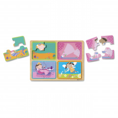 Дерев'яні пазли 4 в 1 "Маленькі принцеси" Melissa & Doug 4 пазли по 4 елементи MD31365 Бердичев
