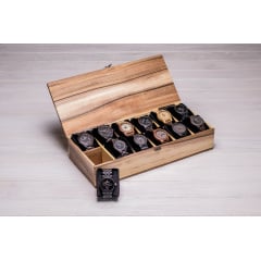 Дерев'яна коробочка для зберігання наручних годинників ecoWalnut 8.2х40.9х18 см Київ