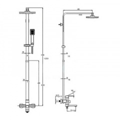 Душова система Zegor LEB16-A123 Хром (417233) Самбор