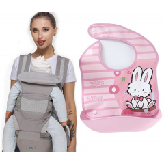 Хипсит эрго-рюкзак кенгуру переноска слюнявчик-трансформер Baby Carrier 20 кг 6 в 1 Серый (vol-9893) Кривой Рог