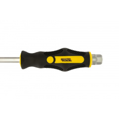 Викрутка ударна шліцева магнітна MASTERTOOL GM EXTERNAL HEX SL8х150 мм ручка з покриттям TPR (49-6815) Дзензелівка