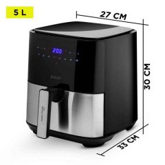 Аеропіч аерофритюрниця SOGO SS-10830 1450 Вт 5 л Чорно-сірий (69826359) Купянск