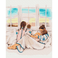 Картина за номерами BrushMe "Материнське тепло ©Алла Березовська" 40х50см BS53276 Петрове