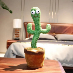 Танцюючий та співаючий кактус OPT-TOP Dancing Cactus на 120 пісень з підсвічуванням Зелений (1756374515) Вінниця